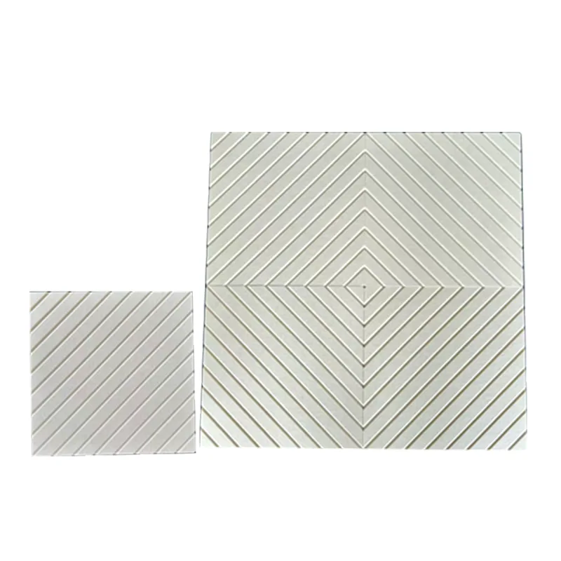 Béžový akustický panel PET s řezem do V