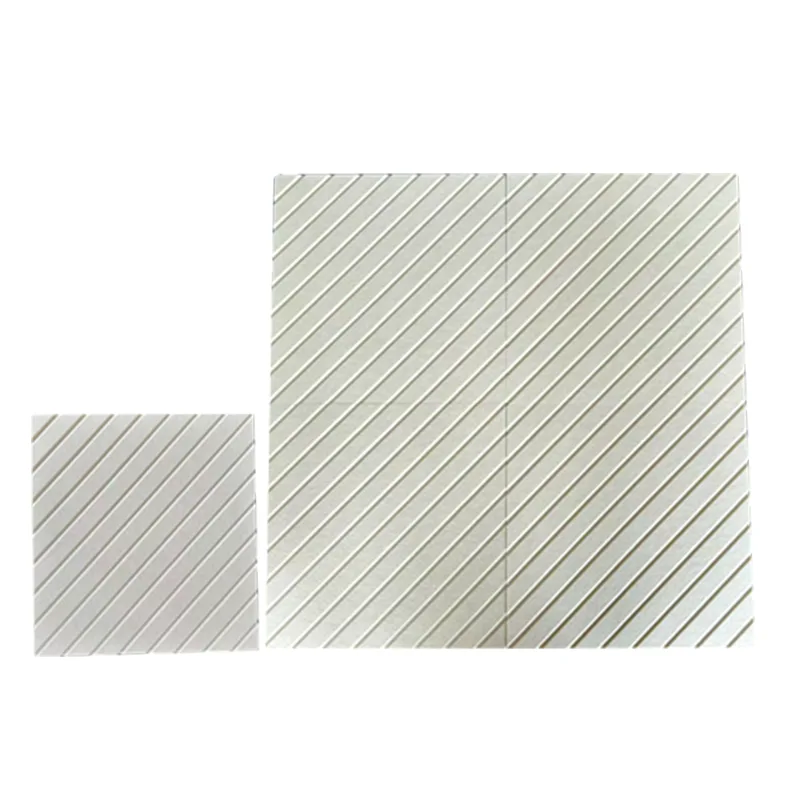 Béžový akustický panel PET s drážkou ve tvaru V